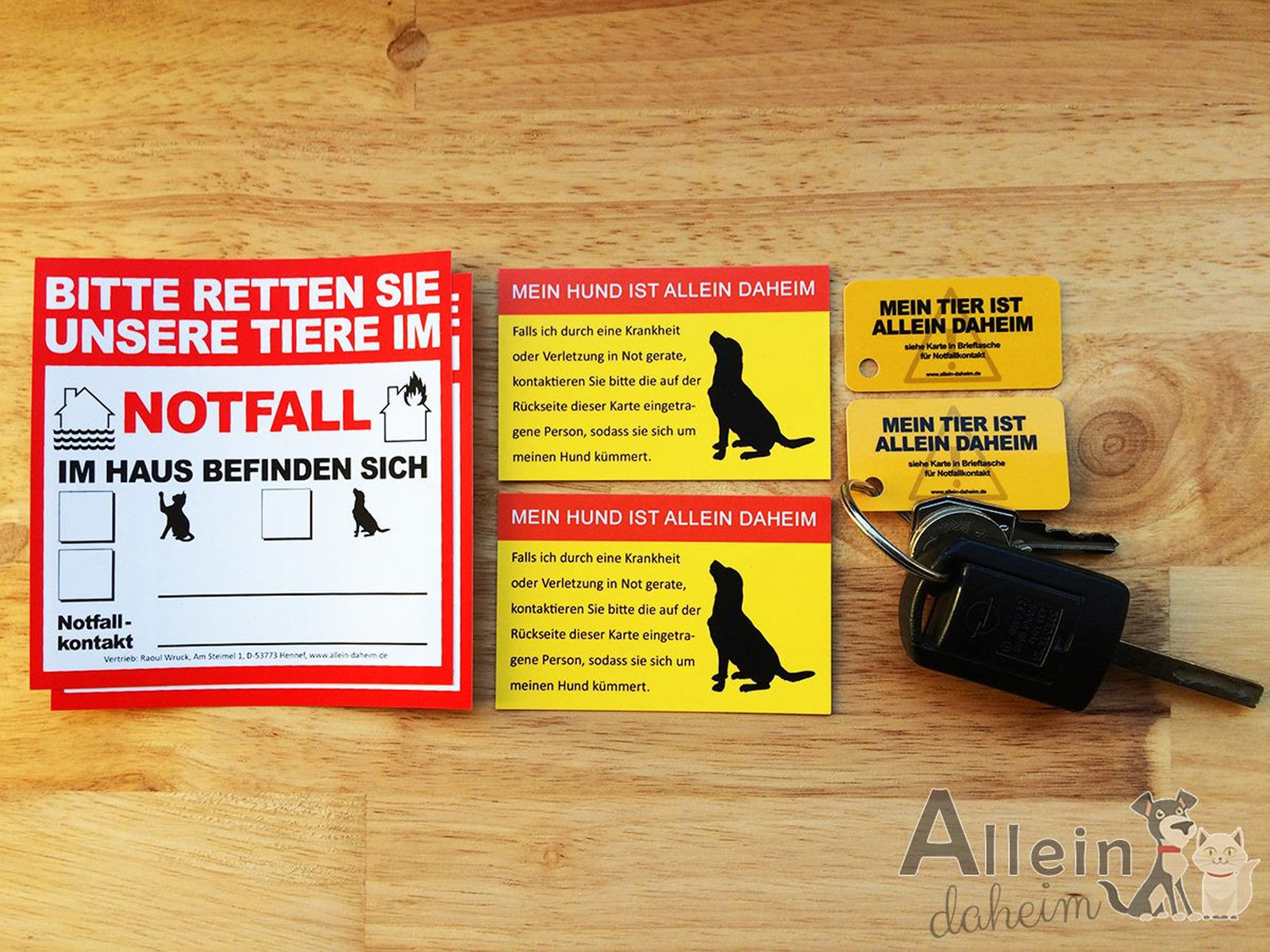 Produkt | Notfall-Sets von »Allein Daheim«