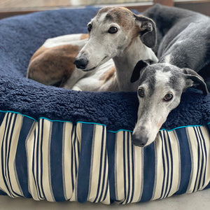 Flocke Hundebett Bezug »nap in blue«