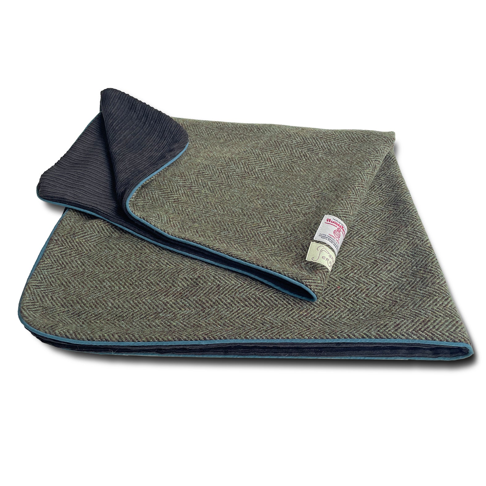 Hundedecke »HARRIS TWEED - Black Petrol« - 70 x 95