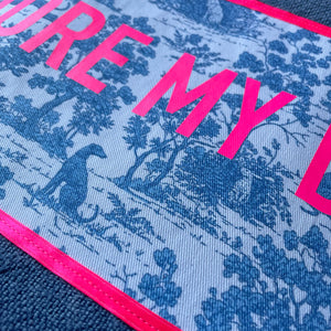 Shopper »J'adore my dog« -  Blau | Neonpink