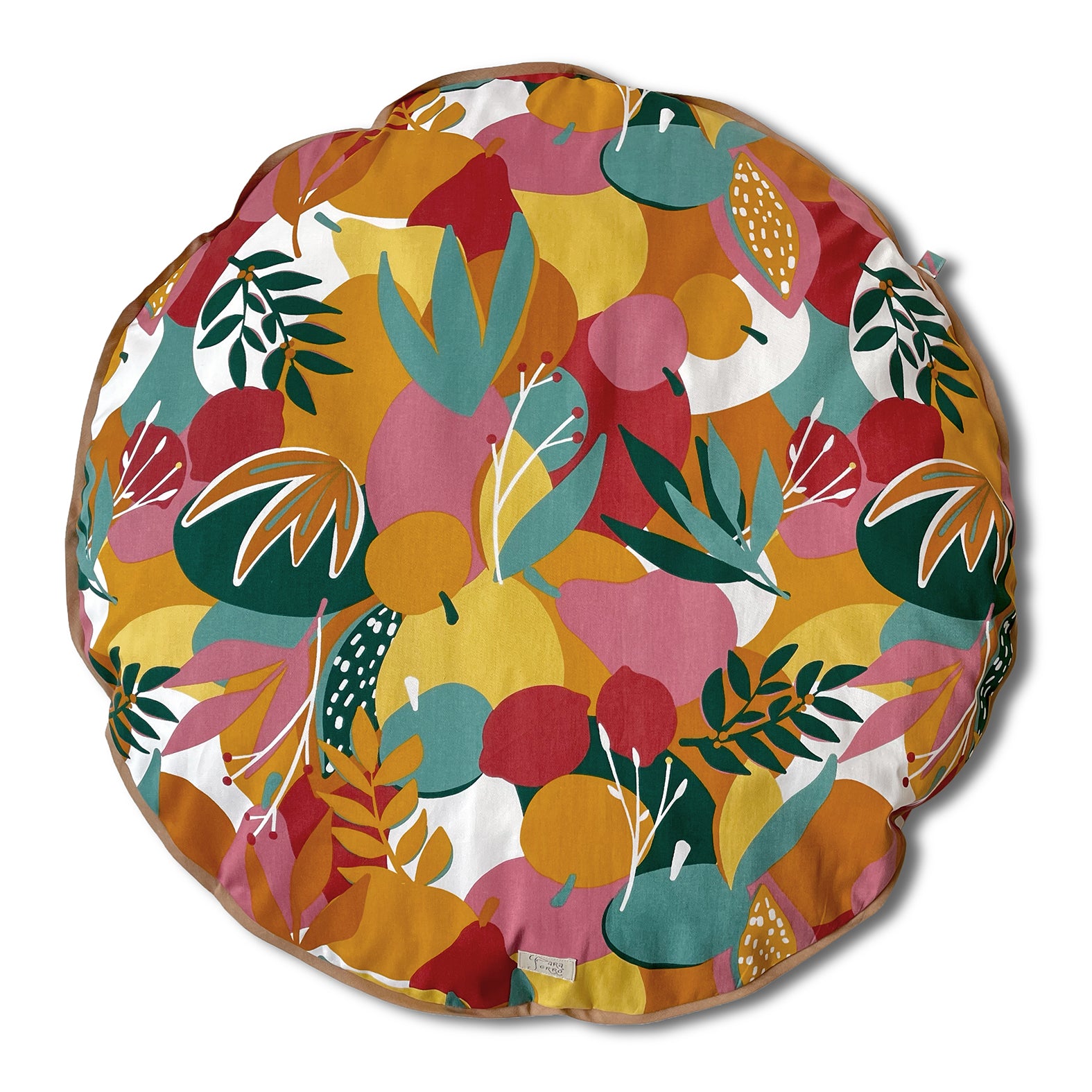 Hundebett rund in warmen Herbstfarben bunte Farben  für kleine bis mittlere Hunde