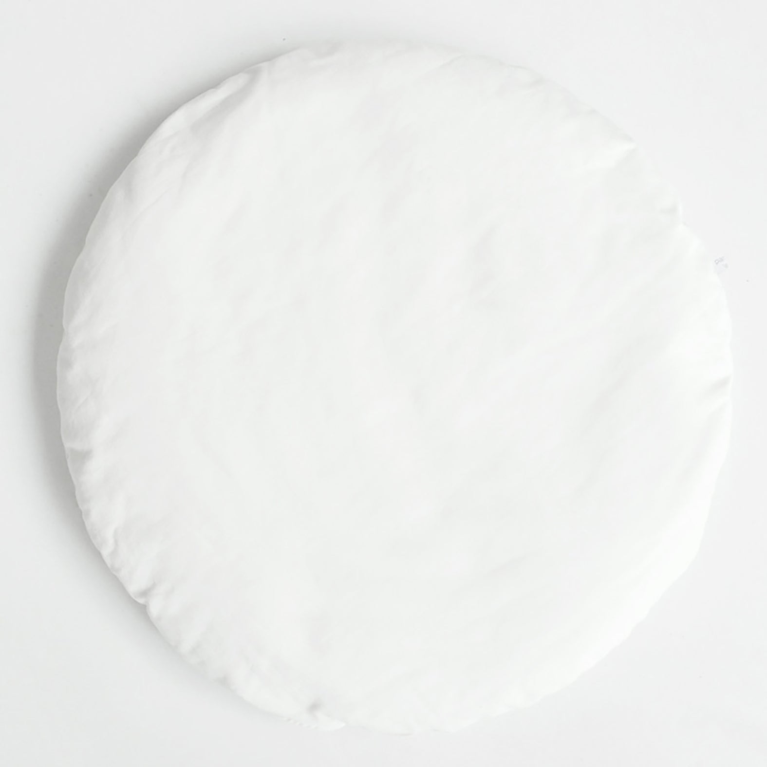 Rundes Hundebett Innenkissen Inlet in Weiß mit Füllung aus Microperlen