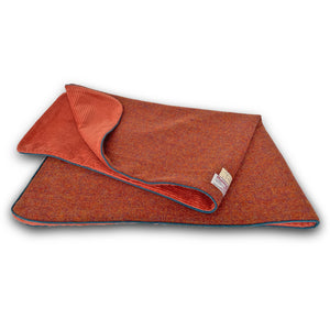 Hundedecke »HARRIS TWEED - Terracotta & Petrol« - 71 x 105
