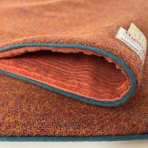 Hundedecke »HARRIS TWEED - Terracotta & Petrol« - 71 x 105