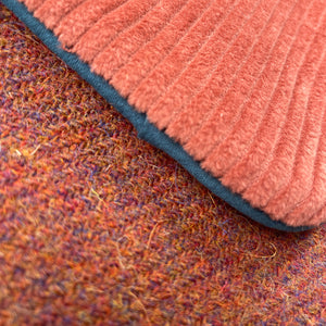 Hundedecke »HARRIS TWEED - Terracotta & Petrol« - 71 x 105