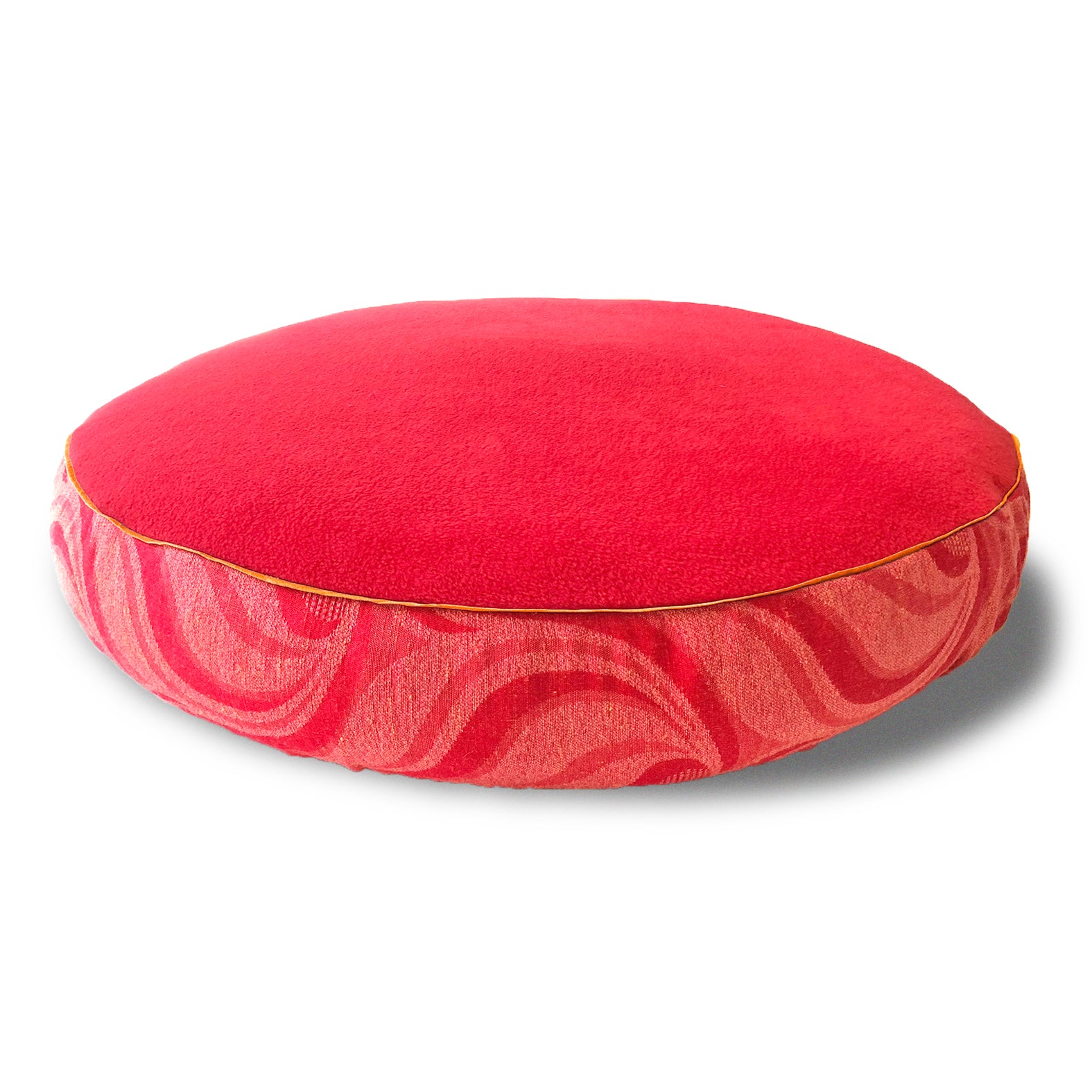 Ersatzbezug für Hundebett Flocke von paraperro in Rot Vintage 70erJahre Muster einfach zum Überziehen wie ein Spannbettlaken edel und schick
